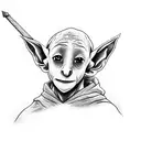 Dobby the elf with Gryffindor's sword tattoo design idea