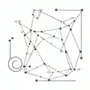 create a tattoo design that is black and white with fine lines of a constellation spelling out SH with stars tattoo design idea