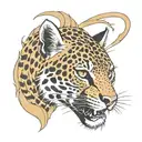 warrior cheeta  tattoo design idea