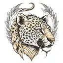 warrior cheeta  tattoo design idea