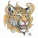 warrior cheeta  tattoo design idea