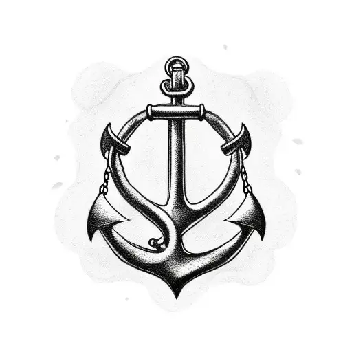 anchor with hook tattoo design idea