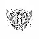 "Be Brave"  tattoo design idea