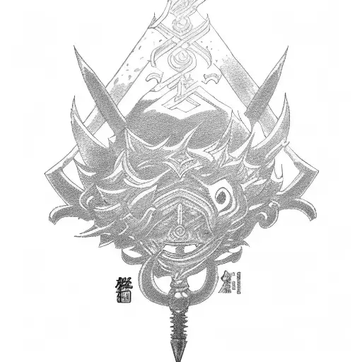Zanpakutō , black clover, keyblade, master sword tattoo design idea