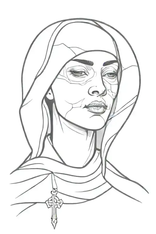 see nun hear nun say nun tattoo sketch tattoo design idea