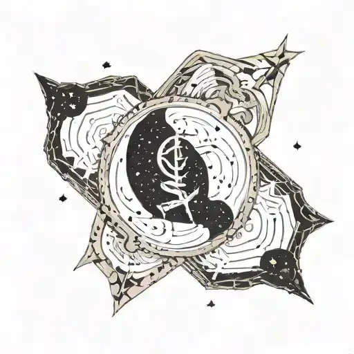 Suicideboys album cover reimagined as a constellation tattoo design idea