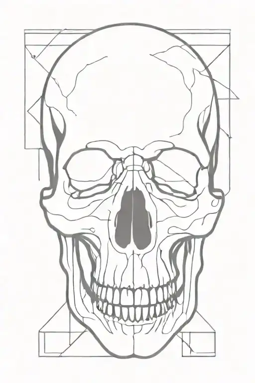 Skull Mysterious and Dark tattoo design idea