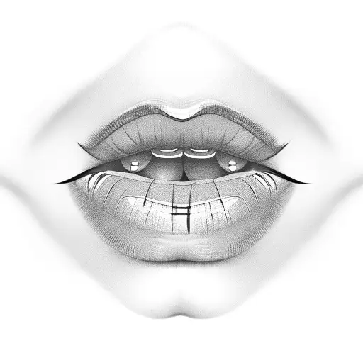 sexy women lips tattoo design idea
