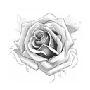 burning rose  tattoo design idea