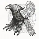 A combination of a Playstation controller and an eagle's wings forming a unique and abstract design tattoo design idea