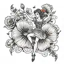 poppy dancer tattoo design idea