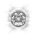 dark moon, dark matter, eclipses tattoo design idea