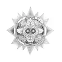 dark moon, dark matter, eclipses tattoo design idea