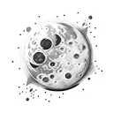 dark moon, dark matter, moon eclipse  tattoo design idea
