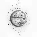 dark moon, dark matter, moon eclipse  tattoo design idea