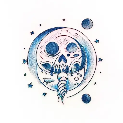 The moon does not need to be whole to be loved tattoo design idea