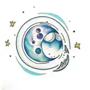 The moon does not need to be whole to be loved tattoo design idea