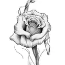 Gladiolus Rose Narcissus tattoo design idea