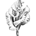 Gladiolus, Rose, Narcissus tattoo design idea