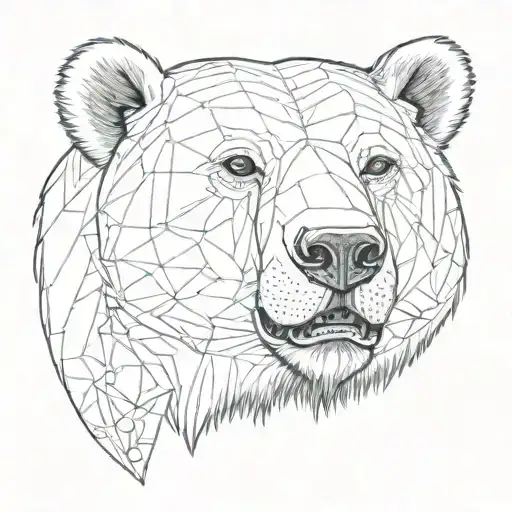 scull of polar bear  tattoo design idea