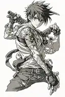 Anime character tattoo design idea