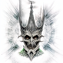 minas morgul witch king tattoo design idea