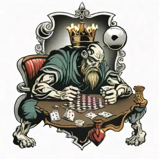 poker,basketball,camp fire, son Nathan ,chess. saying you soe what you reap  tattoo design idea