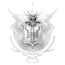 A family crest with a machinist's tools incorporated into the design tattoo design idea