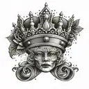 Queen crown of Latin Kings gang tatto tattoo design idea