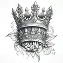 Queen crown of Latin Kings gang tatto tattoo design idea