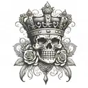 Queen crown of Latin Kings gang tatto tattoo design idea