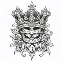 Queen crown of Latin Kings gang tatto tattoo design idea
