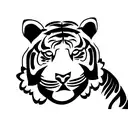 tiger with snapdragons tattoo design idea