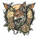 dark forest tattoo design idea