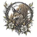 dark forest tattoo design idea