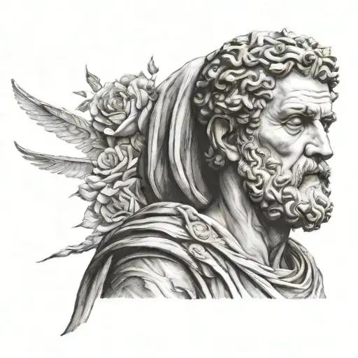 stoic virtues tattoo design idea