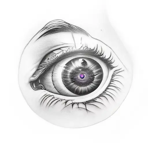  sauron eye tattoo design idea