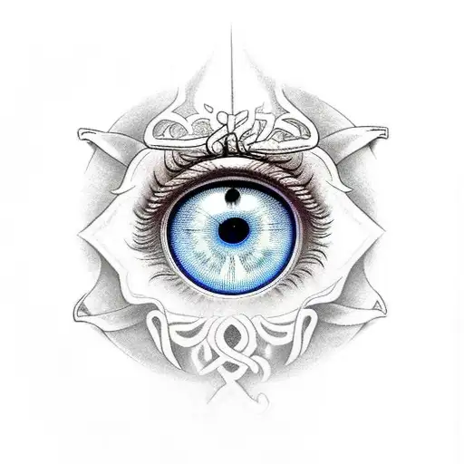 narsil froll the lord of the ring with sauron eye on top  tattoo design idea