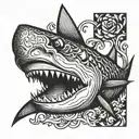 shark head tattoo tattoo design idea