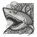 shark head tattoo tattoo design idea