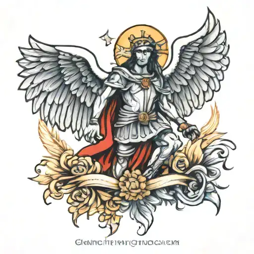 saint Micheal  tattoo design idea