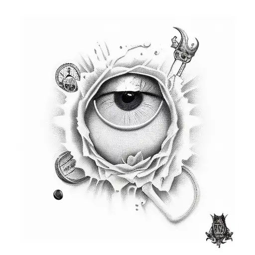 Alice wonderland blood tattoo design idea