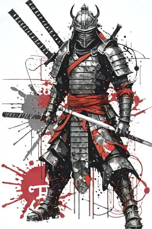 Armor of God with the aesthetic of a samurai warrior tattoo design idea