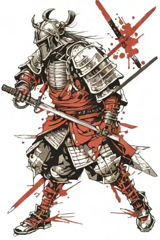Armor of God in the aesthetic of a samurai warrior tattoo design idea