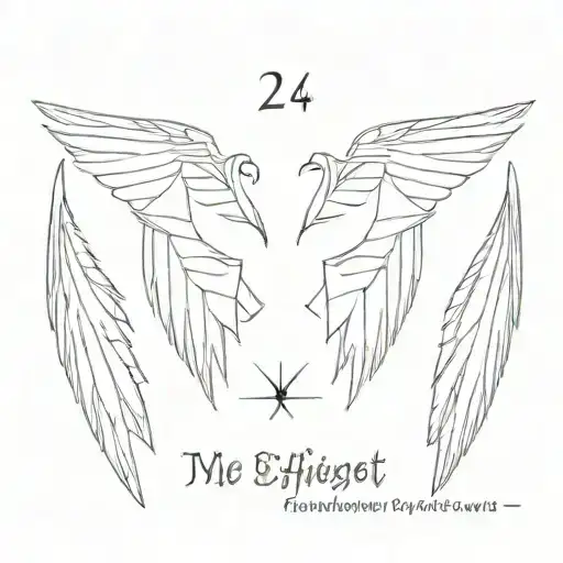 the wings of maleficent with the date 05/27 tattoo design idea