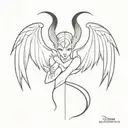 the wings of maleficent in disney with one line with the date 05/27 tattoo design idea
