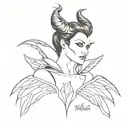 the wings of maleficent alone with the date 27 05 tattoo design idea
