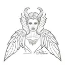 the wings of maleficent alone with the date 27 05 tattoo design idea