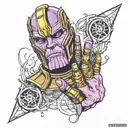 Thanos Infinity Gauntlet tattoo design idea