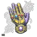 Thanos Infinity Gauntlet tattoo design idea